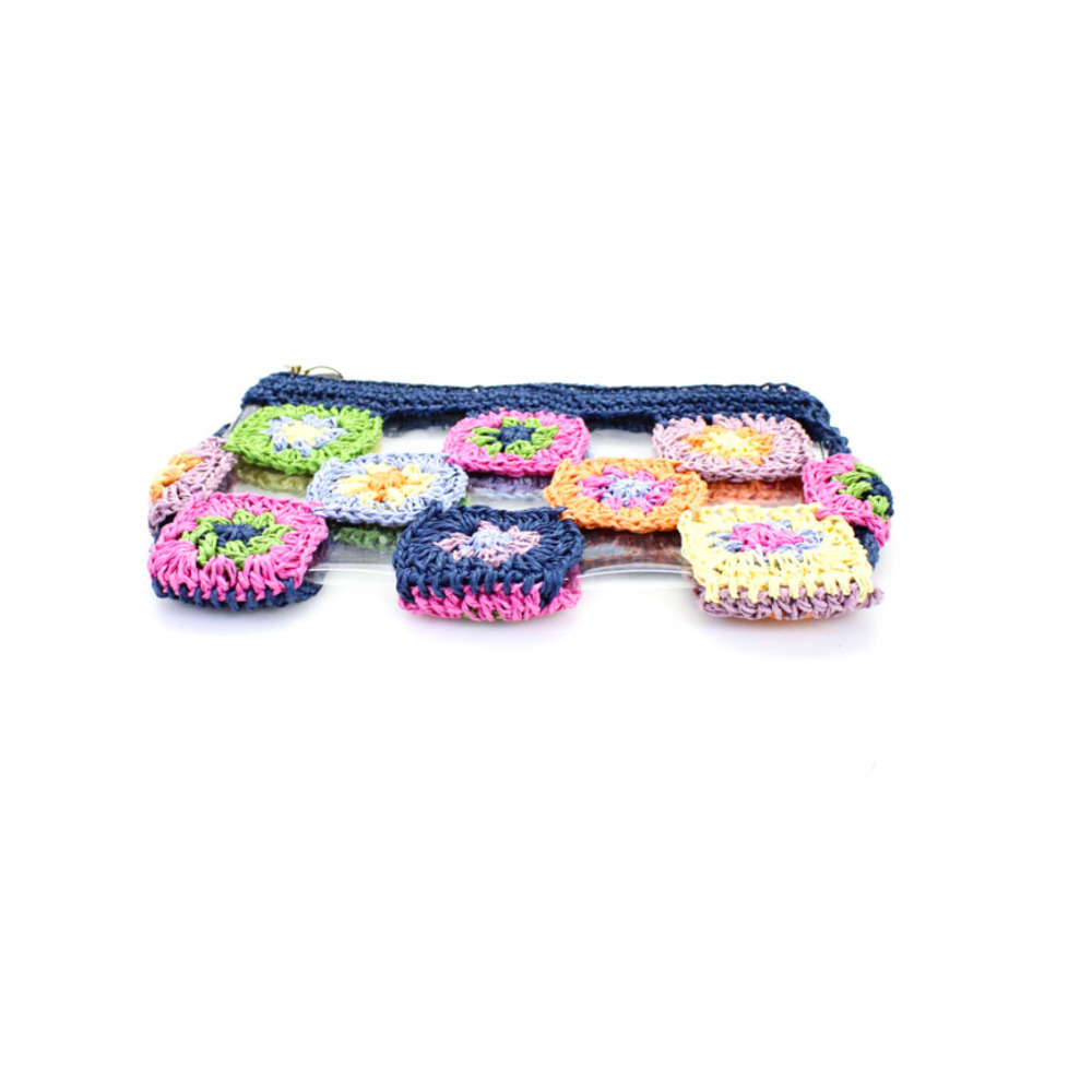 Lele Sadoughi Crochet Granny Square Pouch Bag New - Picture 5 of 8